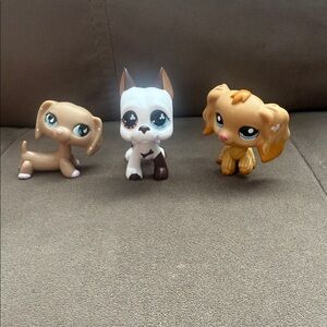 Littlest Pet Shop Brown and White Pet Trio